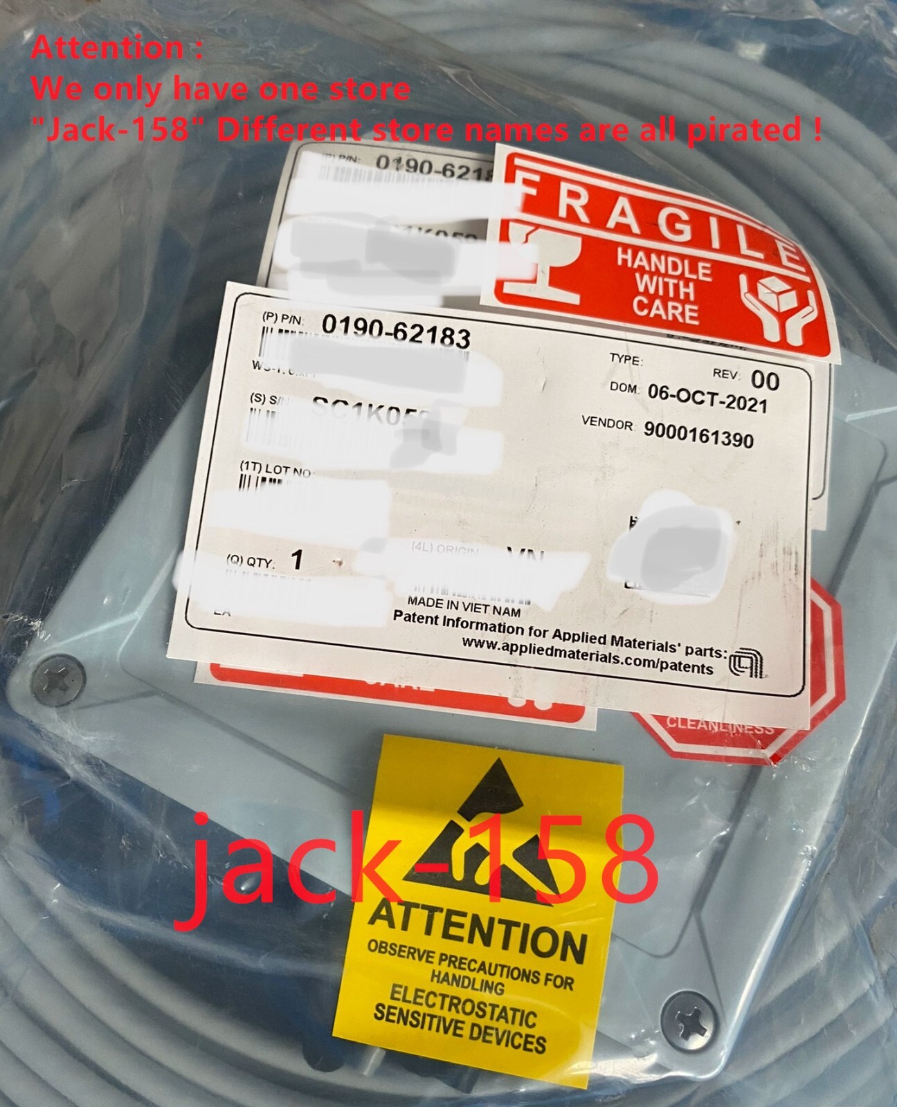 0190-62183 BY DHL OR Fedex