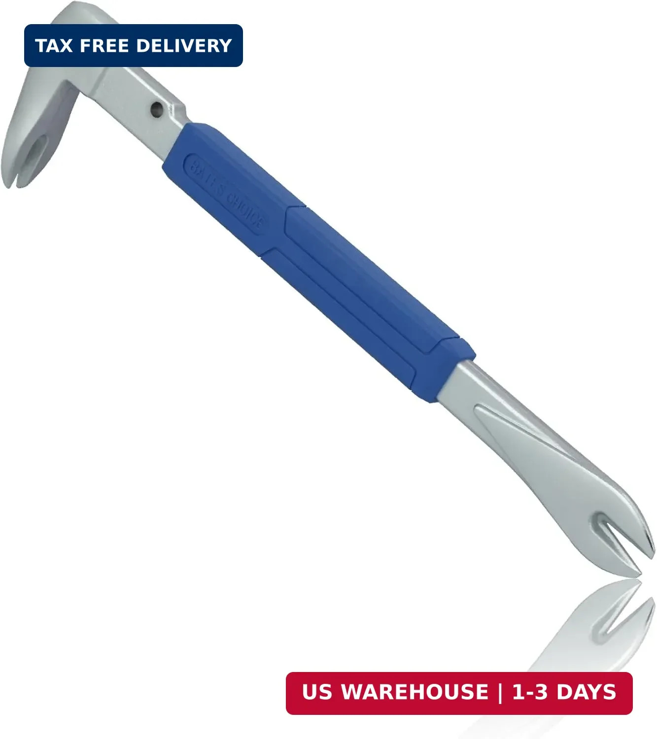 Bates- Cats Paw Nail Puller, 11 Inch, Carbon Steel Nail Puller Tool with Anti-Sl