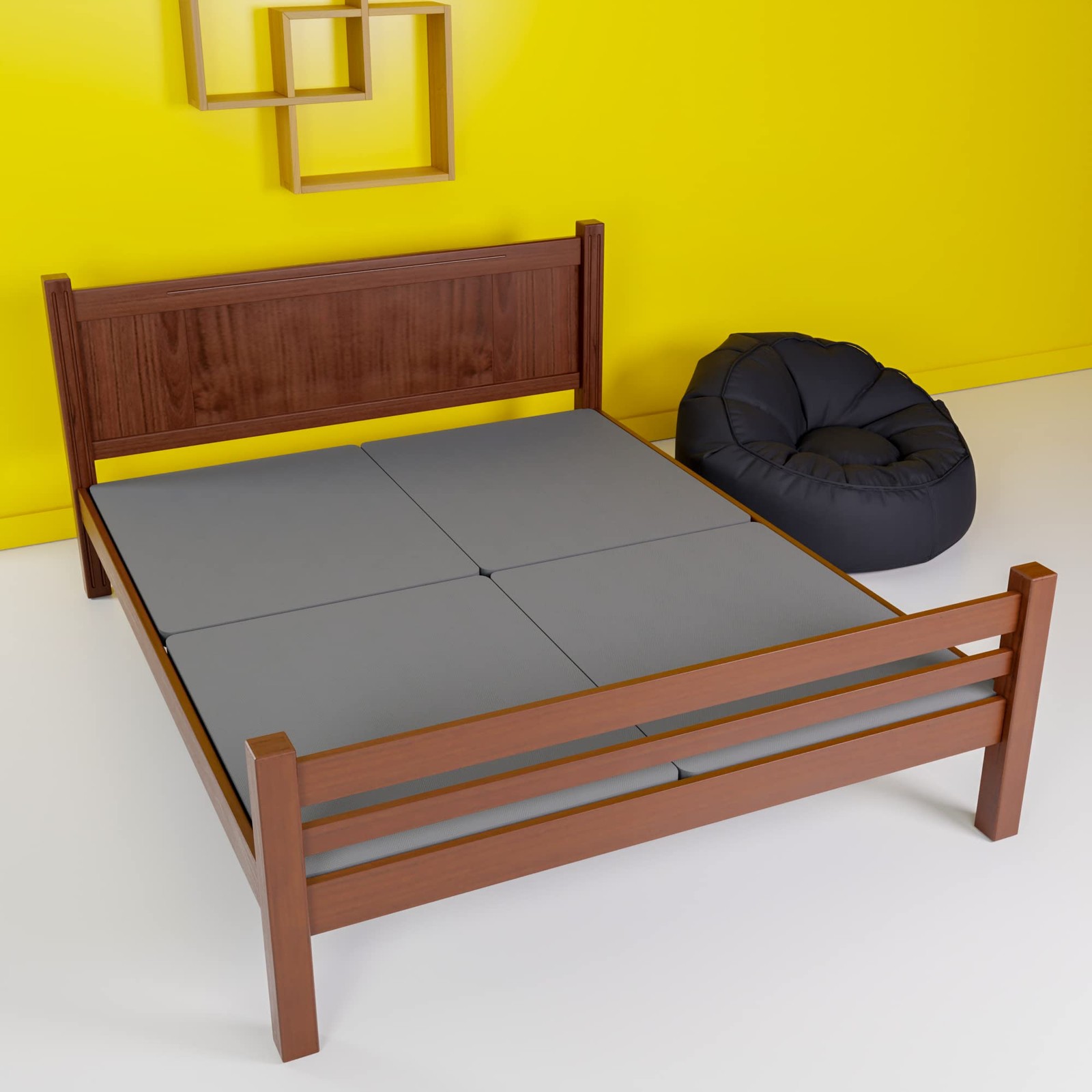 , 1.5-Inch Split Bunkie Board for Mattress/Bed, Fully Assembled, Improved Com...