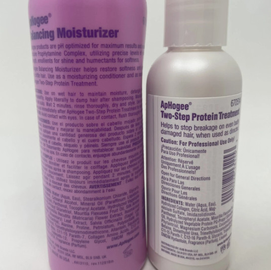 ApHogee Balancing Moisturizer 8oz & Two-Step Protein Treatment 4oz Set