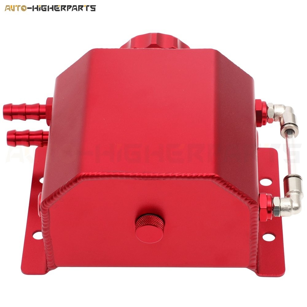 Red Universal Premium Radiator Coolant Overflow Bottle Water Tank 1L