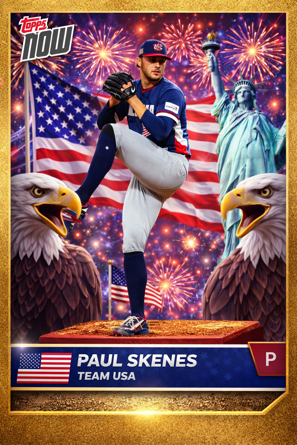 Paul Skenes 4x6 Photo USA 2026 WBC Team USA Pittsburgh Pirates