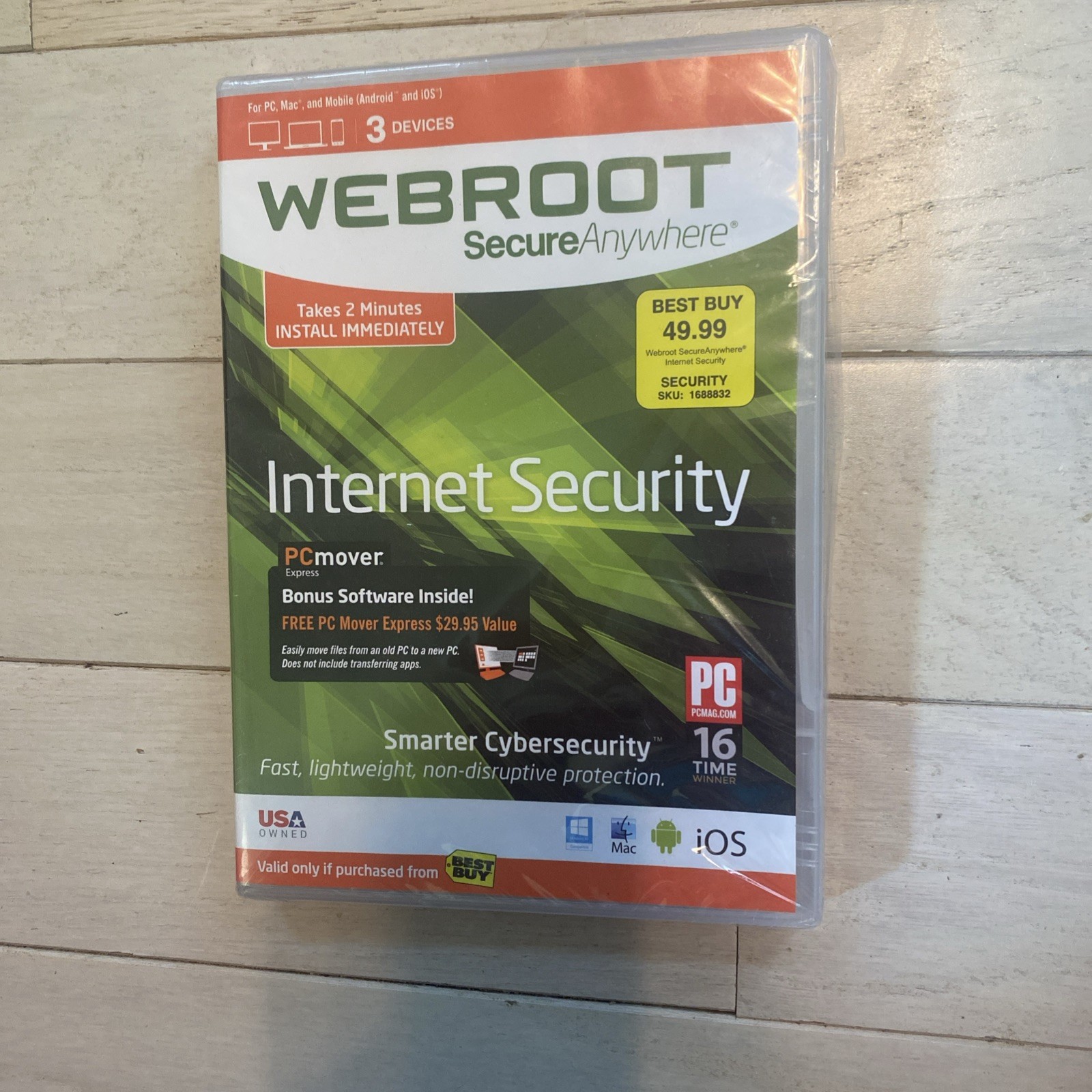 Webroot Secure Anywhere Internet Security Brand New SEALED!