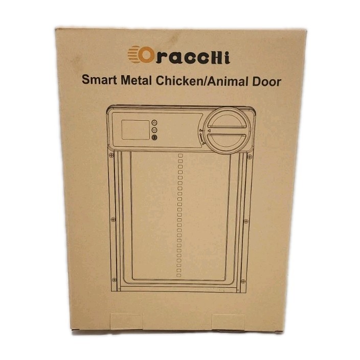 Smart AUTOMATIC Battery Operated Digital METAL Chicken Coop Animal Door - ORANGE
