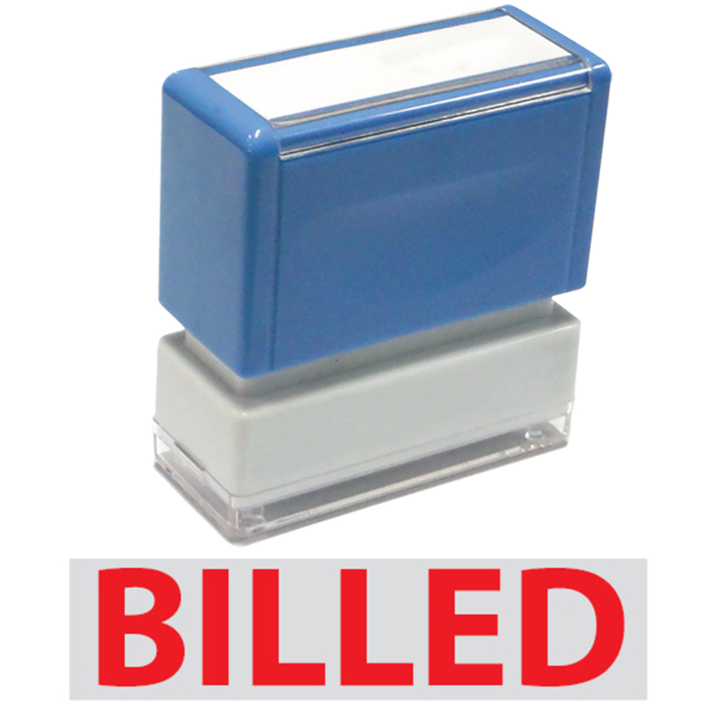 Billed - JYP PA1040 Pre-Inked Rubber Stamp  (Red Ink)