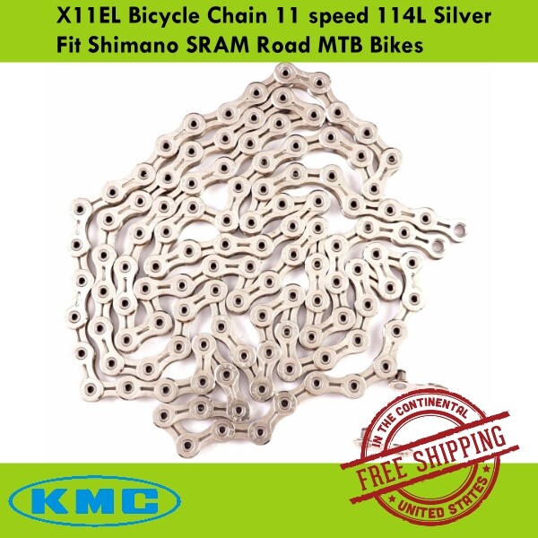 KMC X11EL Bicycle Chain 11 speed 114L Silver Fit Shimano SRAM Road MTB Bikes
