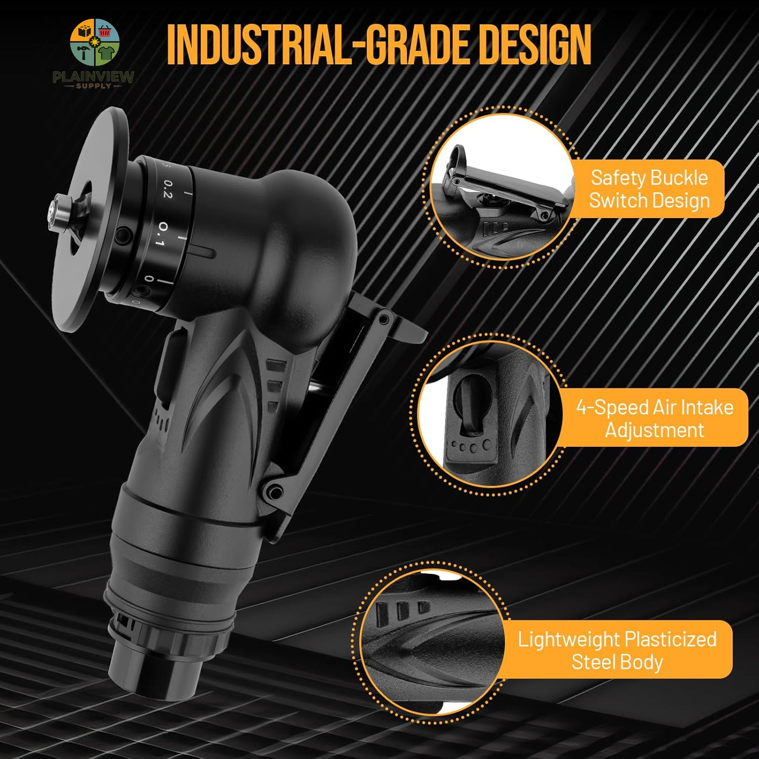 Pneumatic Chamfering Tool, Chamfer Tool with 6 C-Angle & 6 R-Angle Blades, Upgra