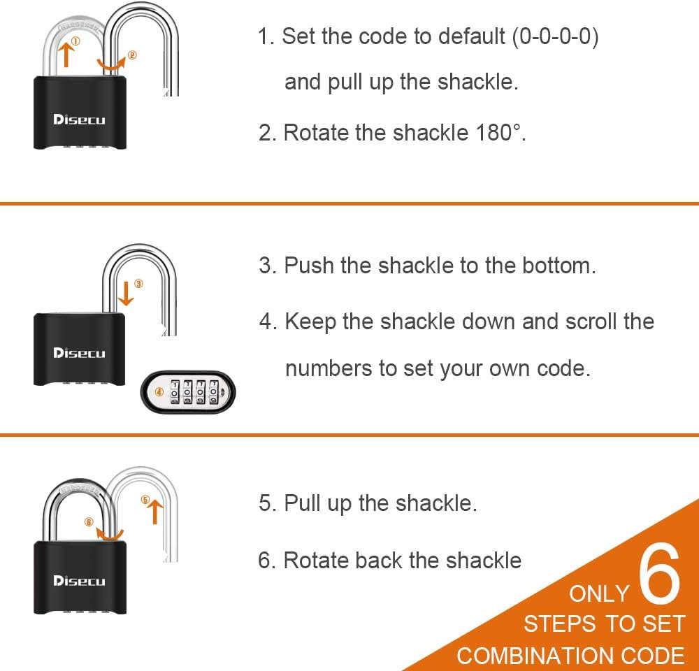1 Pack Heavy Duty 4 Digit Combination Lock