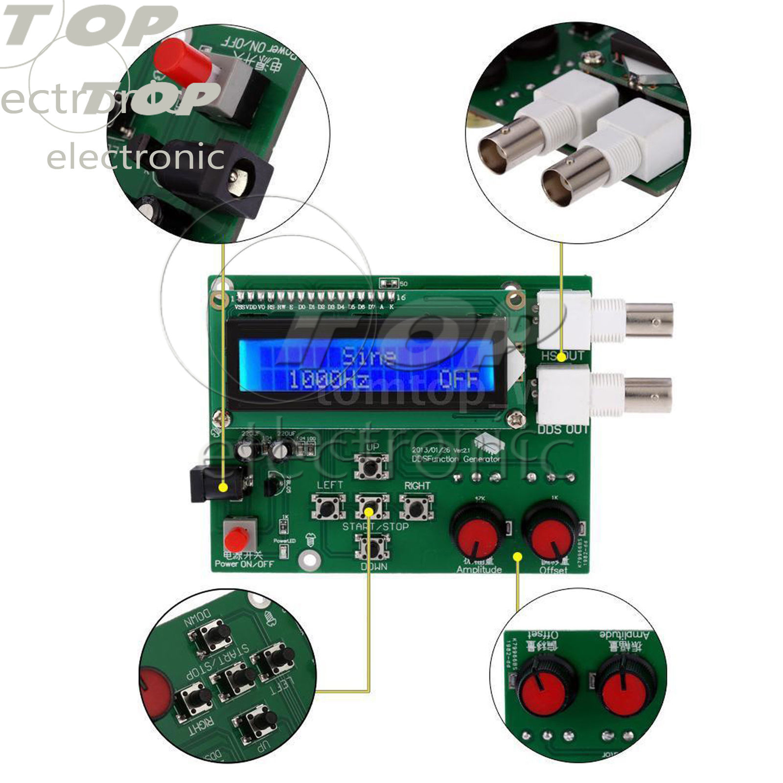 DDS Function Signal Generator Module Sine Square Sawtooth Triangle Wave