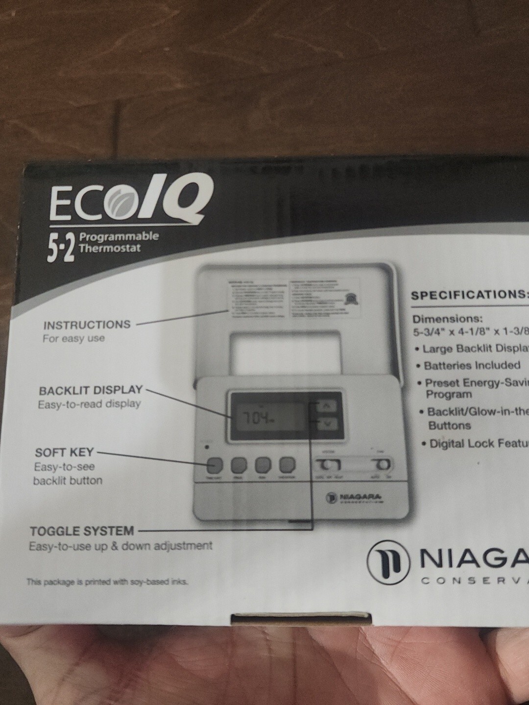 Niagara Conservation ECOIQ 5-2 Programmable Thermostat New In Box
