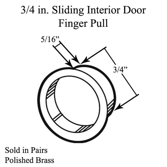 Prime-Line 3/4 in. Solid Brass Sliding Door Finger Pulls (4-Pack)