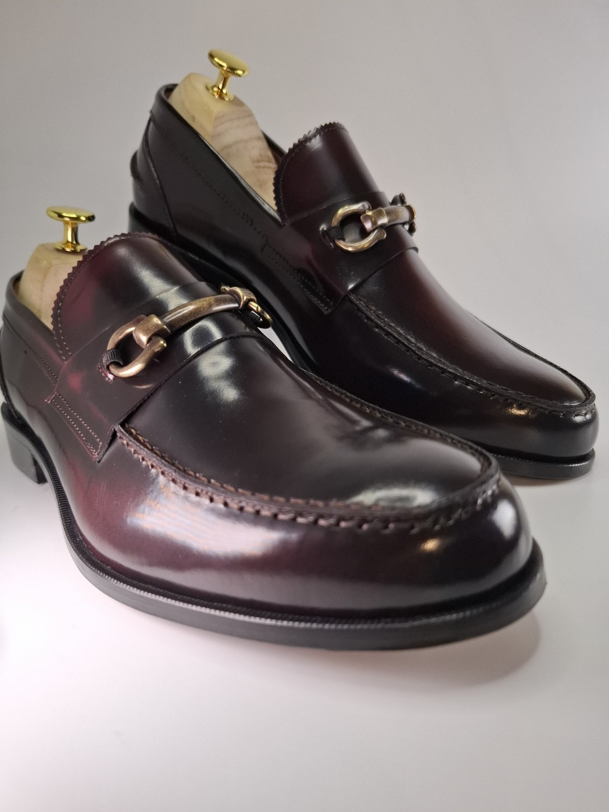 👞 Men's Vai Now Strap Bordeaux Elegant Shoes - Made in Italy - 40/41/42/43/44