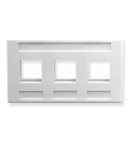 Icc IC107FM3WH Faceplate, Furniture, 3-port, White
