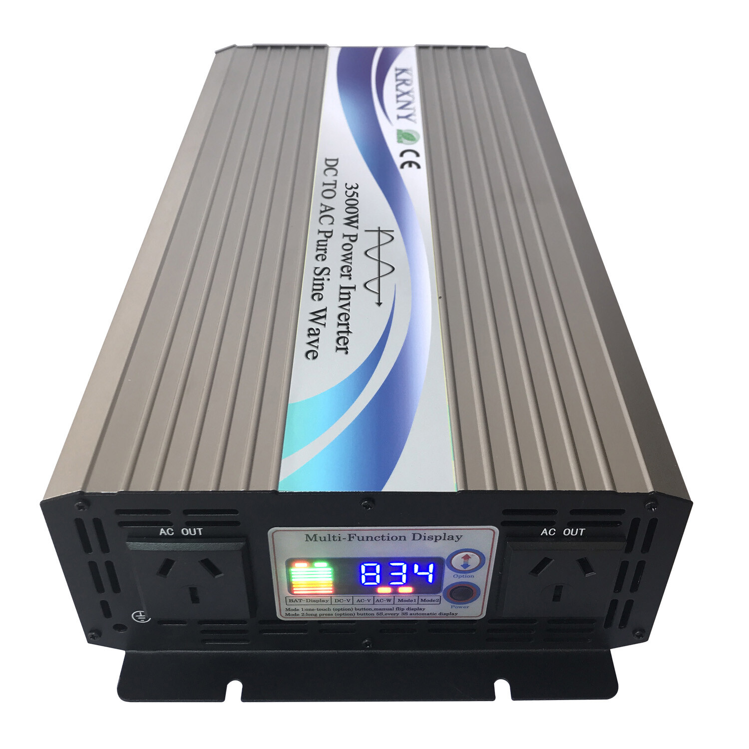 3500W Off Grid Pure Sine Wave Power Inverter 12V 24V 48V DC to 120V 230V AC