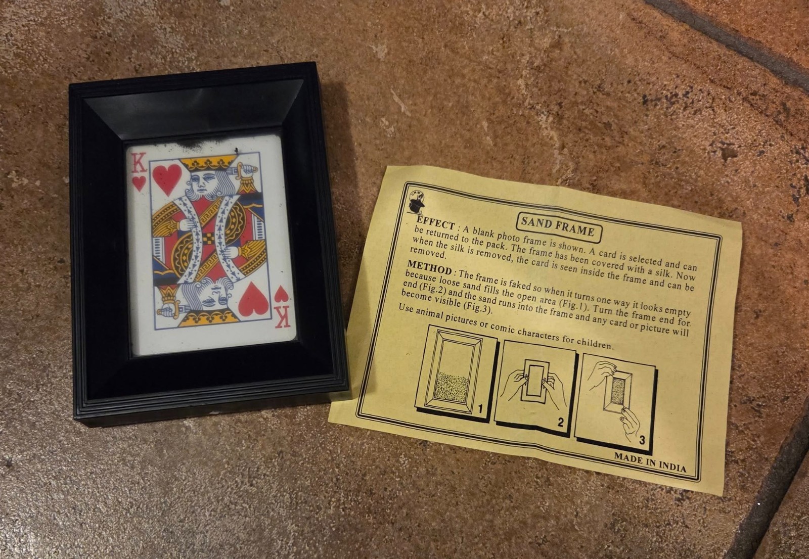 Sand Frame Deluxe Vintage Magic Mentalism Tricks