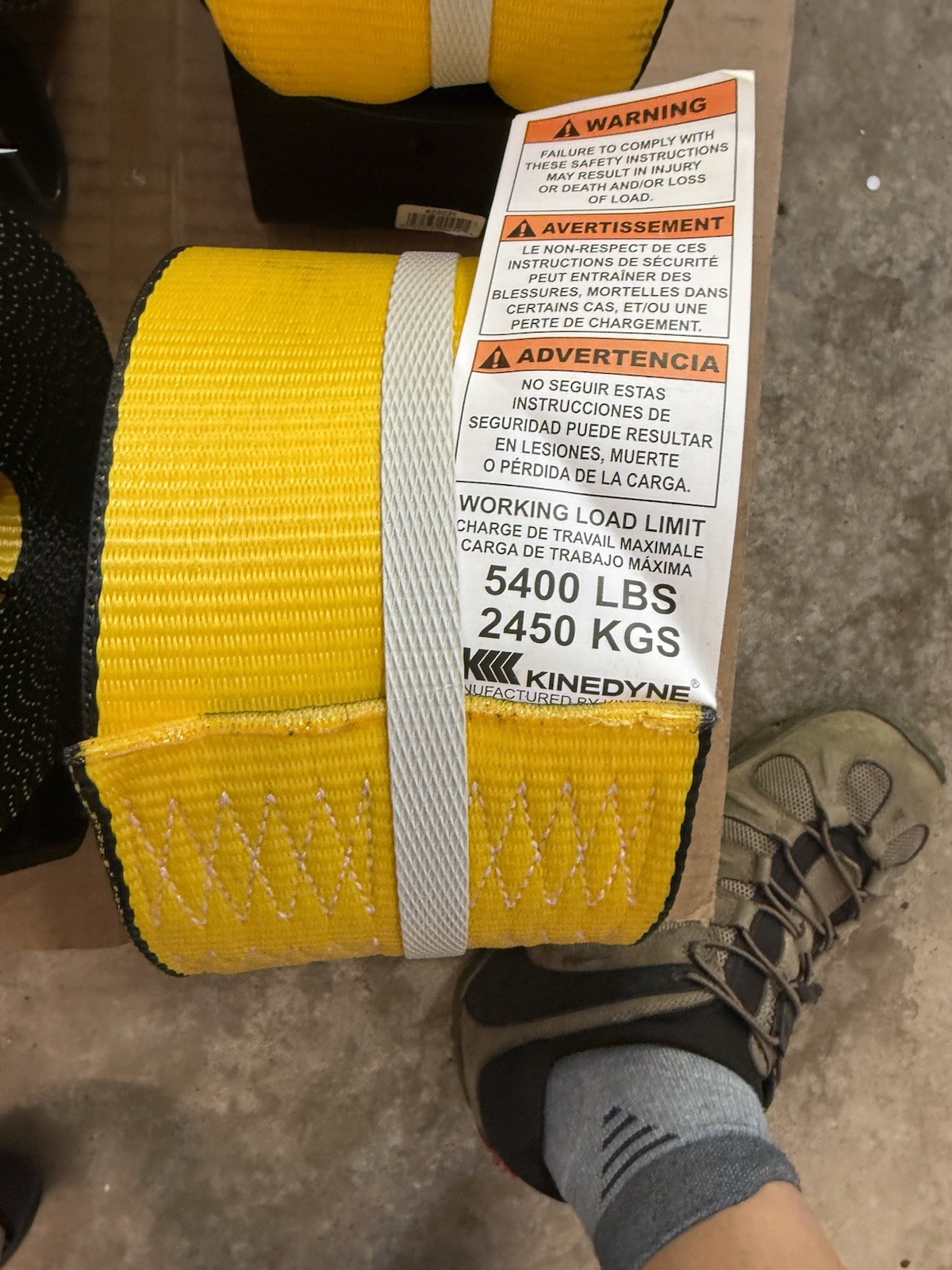 4 New Kinedyne 4" x 30' Winch Strap Tie Downs with Flat Hook - Gold