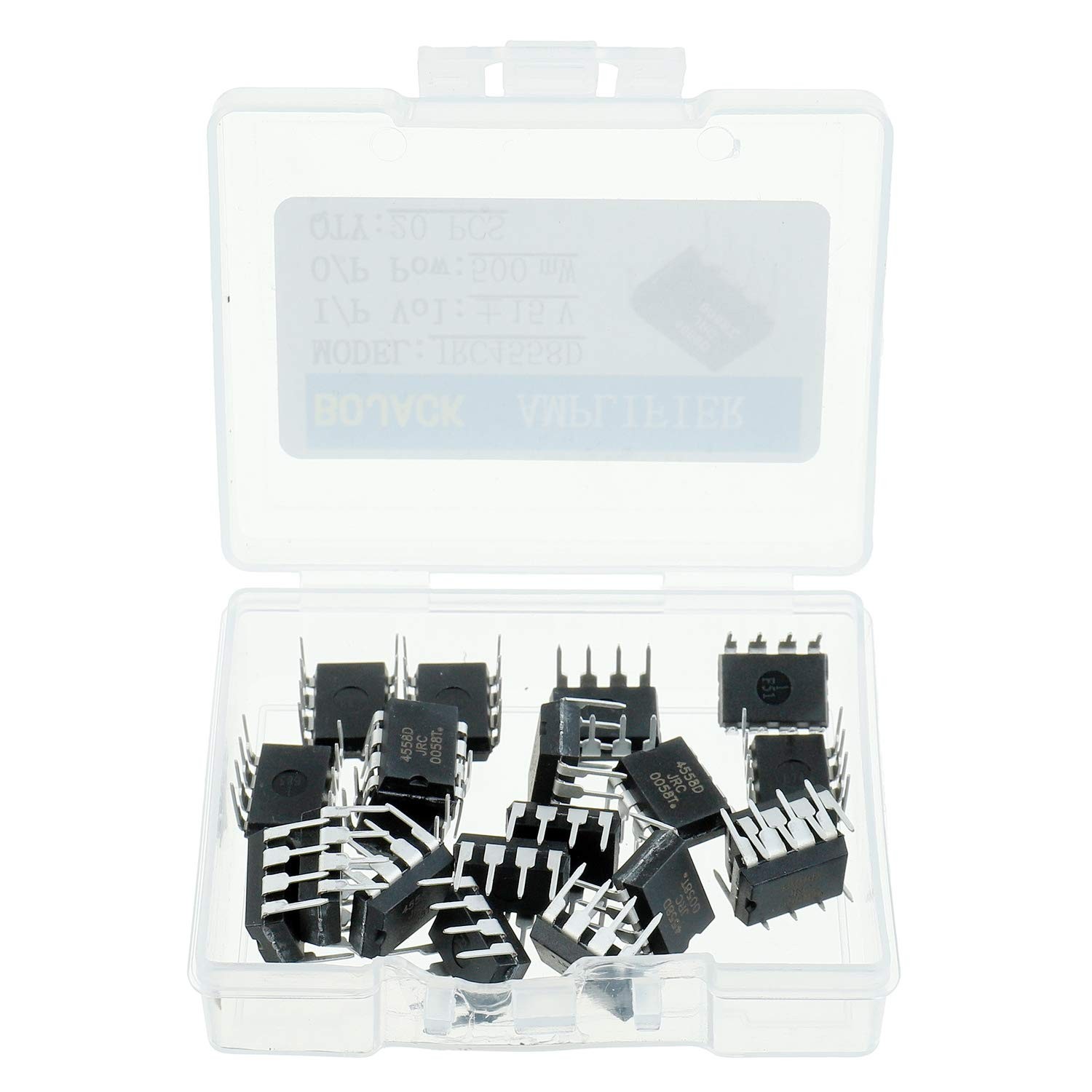 20 PCS JRC4558 Dual Operational Amplifier Internal Compensation Circuit IC