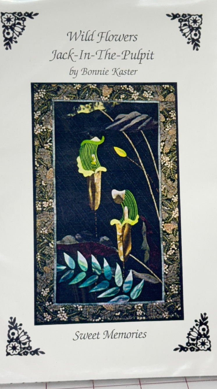 1997 "Wild Flowers" Sweet Memories Quilt Pattern by Bonnie Kaster, 16" x 26"