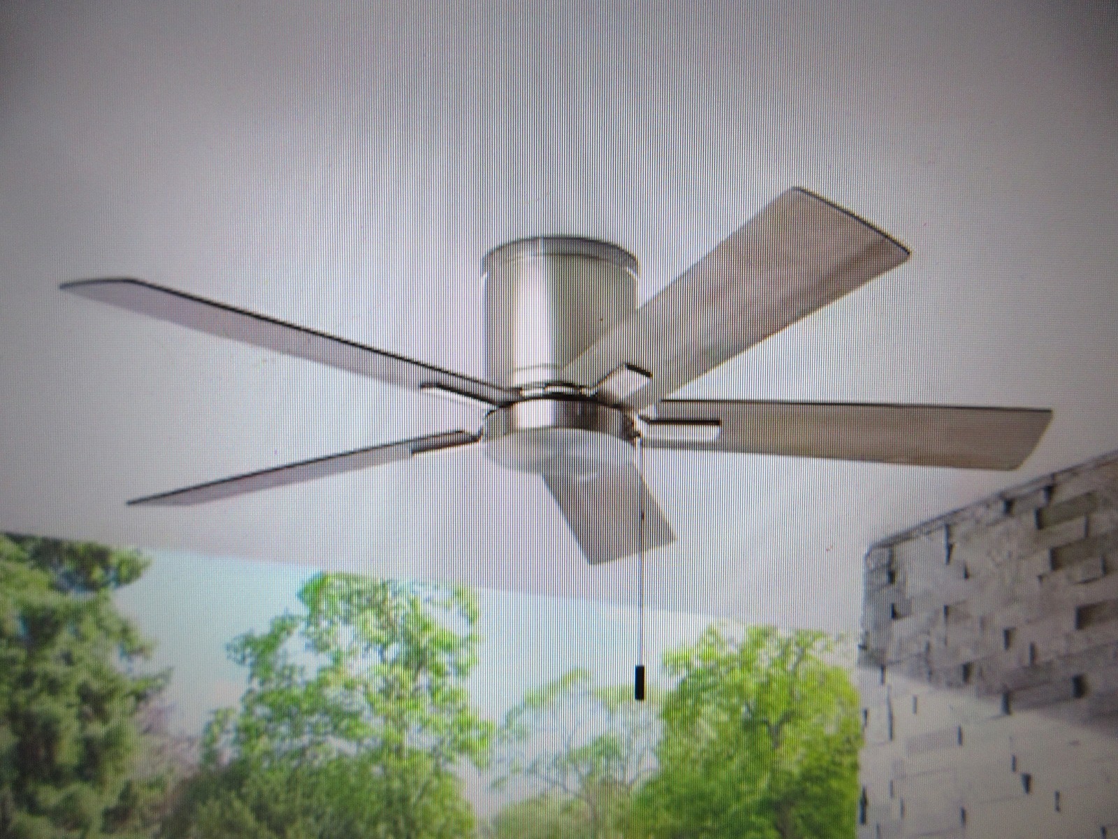 Hampton Bay Grantway 48 in Indoor Covered Outdoor Brushed Nickel Ceiling Fan