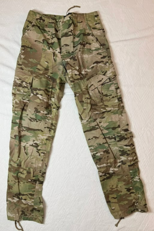 TRU SPEC Mens Medium Long Tactical Cargo Pants Army Military Camouflage Flawed