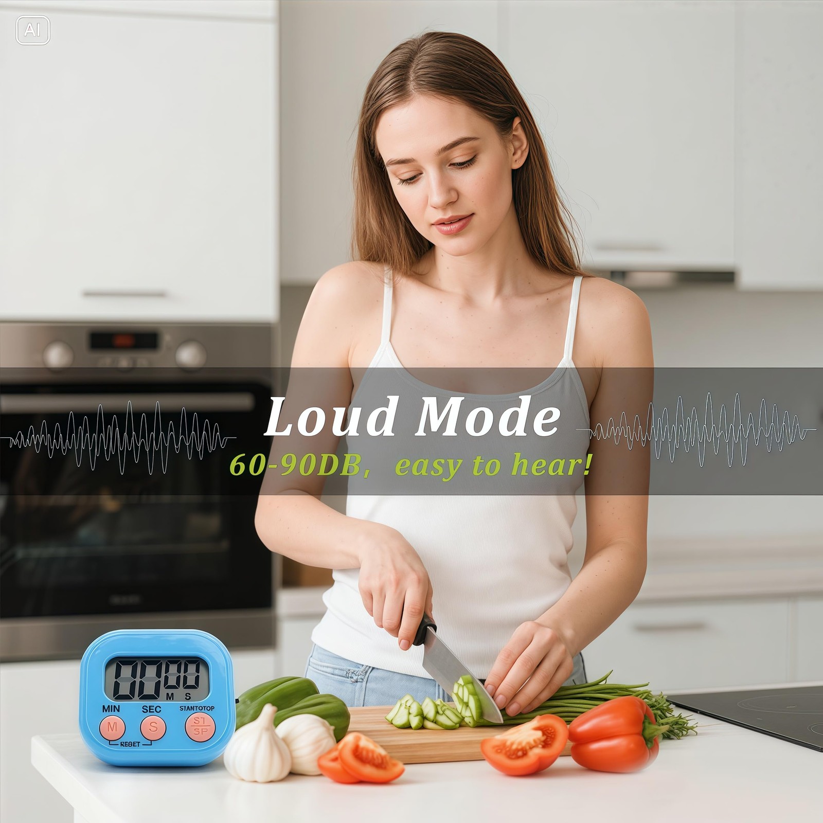 6 Pack Multi-Function Electronic Timer - Kitchen Timer,Magnetic Digital Timer...