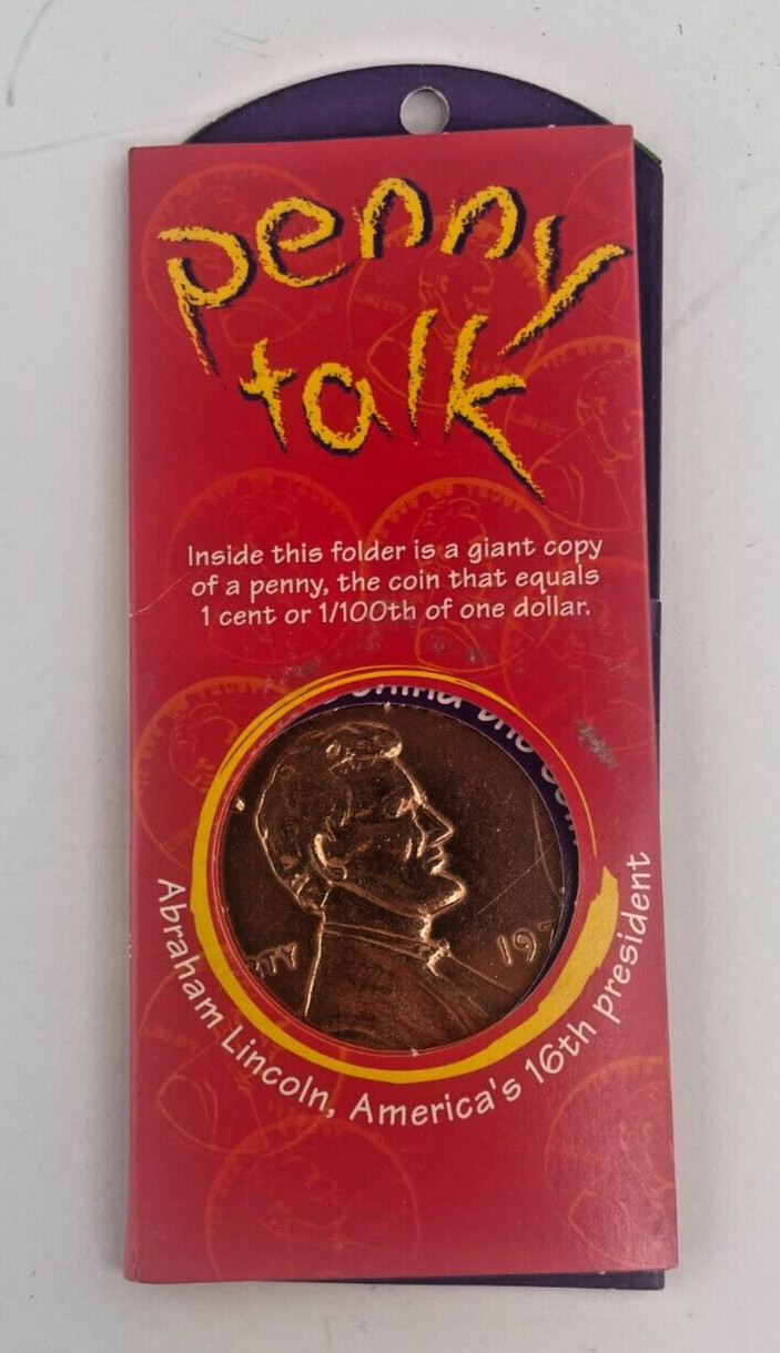 PENNY TALK - Giant Copy of a Penny - 2 1/2" Diameter - COIN TALK - New In Pkg