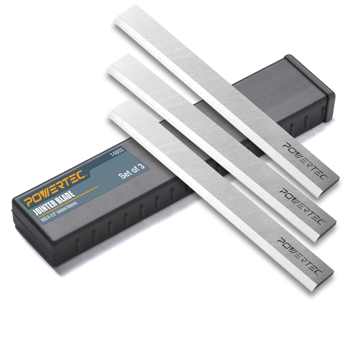 POWERTEC 6-1/8 Inch Jointer Blades for Ridgid JP06000, 6-Inch, Silver