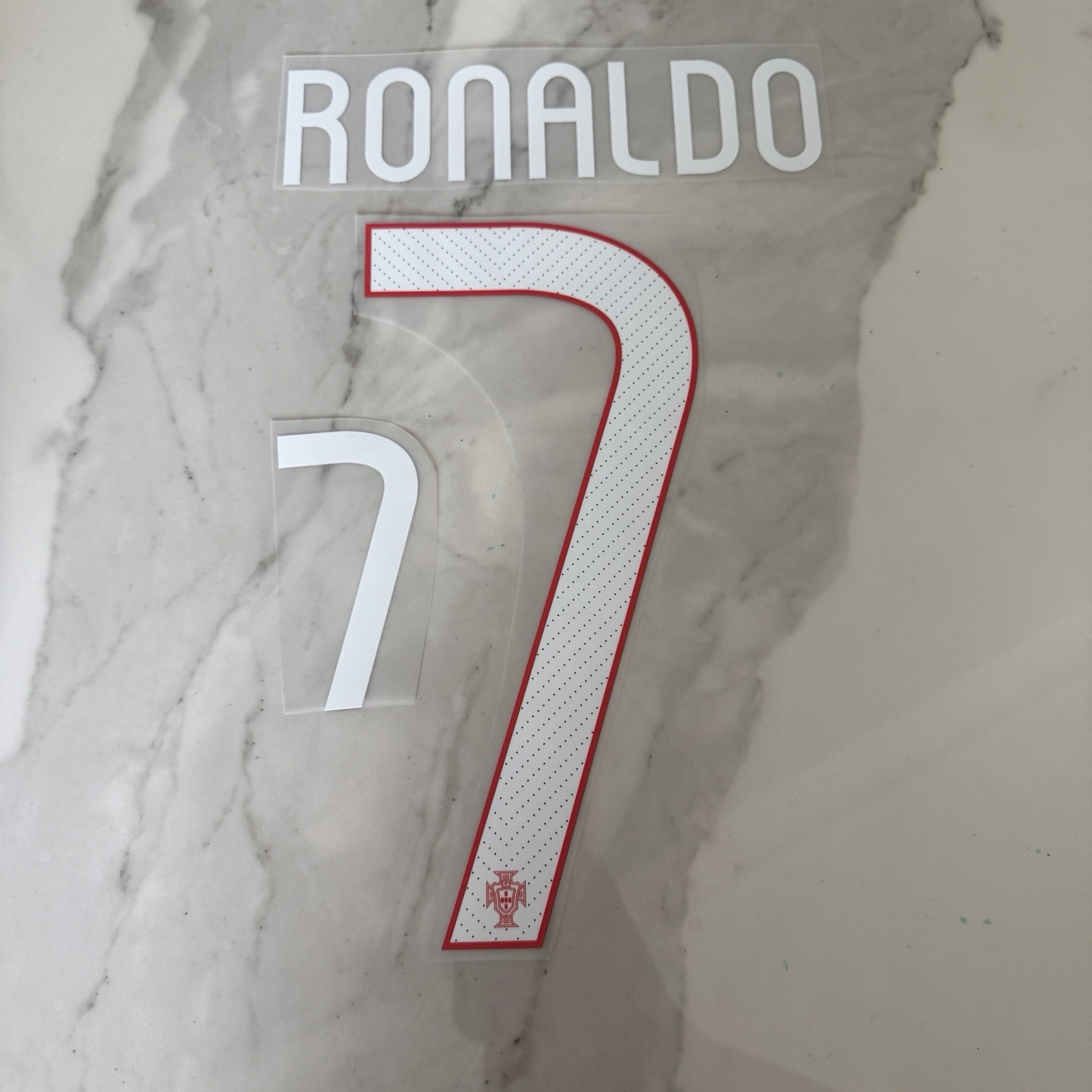2015 RONALDO Portugal Away Nameset Name Number Dorsal Print CR7 DTF
