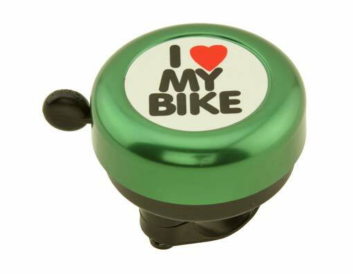 Bike I Love My Bicycle Bell Green. bike part ,bicycle parts.