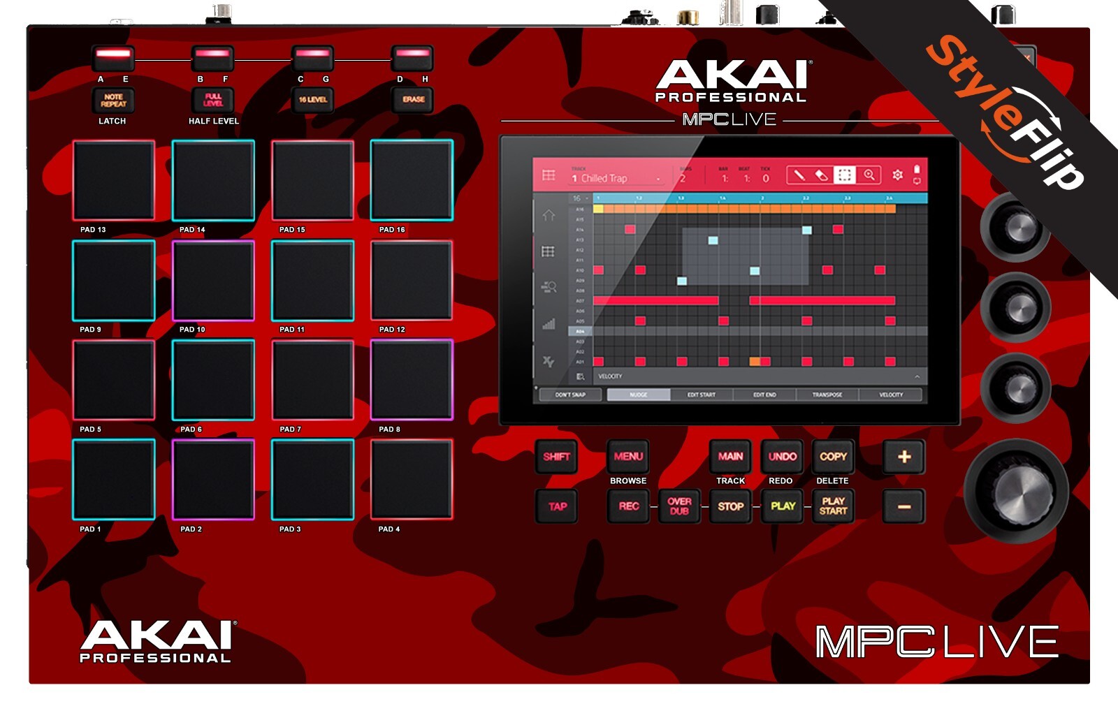 AKAI MPC Live Skin | Red Camo | Protective Decal | StyleFlip Skins