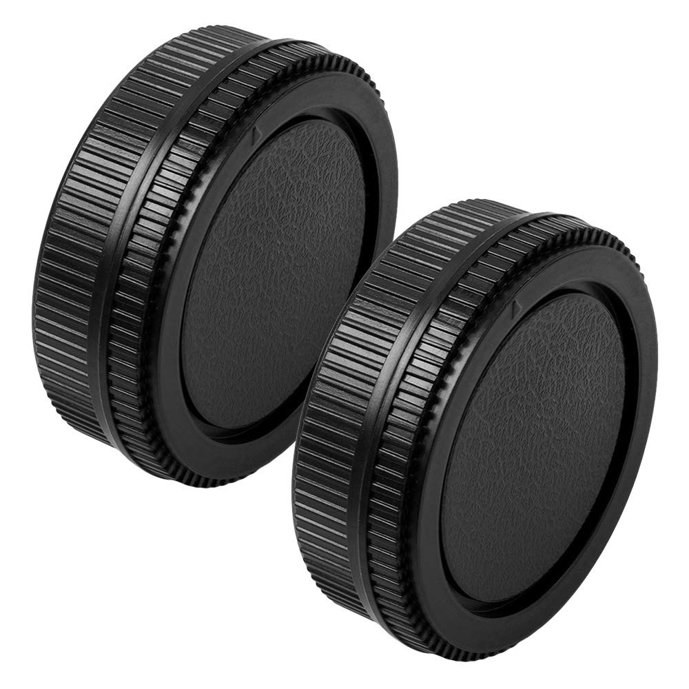 Camera Body Cap and Lens Rear Cover Replacement Set For Olympus OM Mount