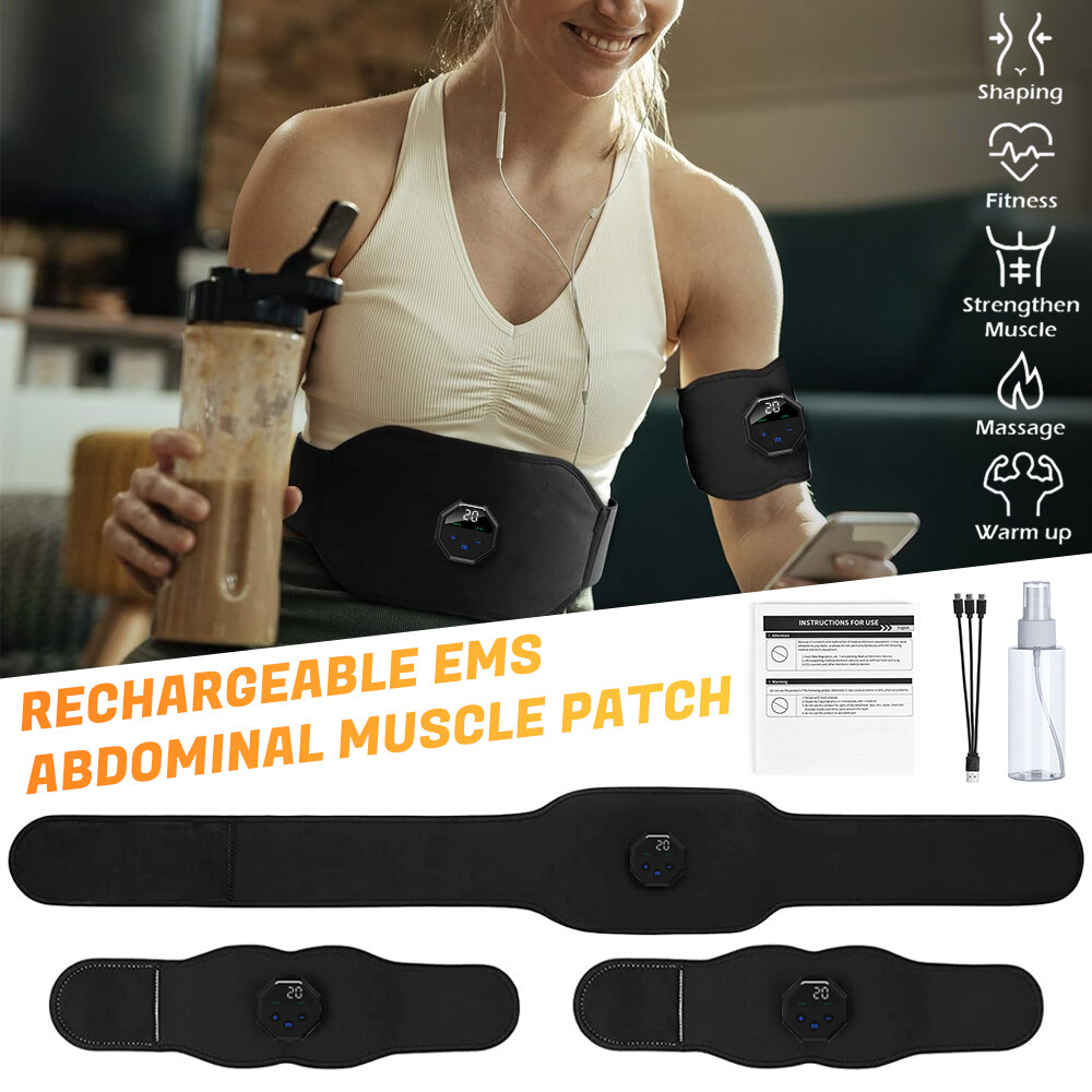 EMS Abdominal Fit Muscle Stimulater Training ABS Gear Fitness Gym Workout Belt