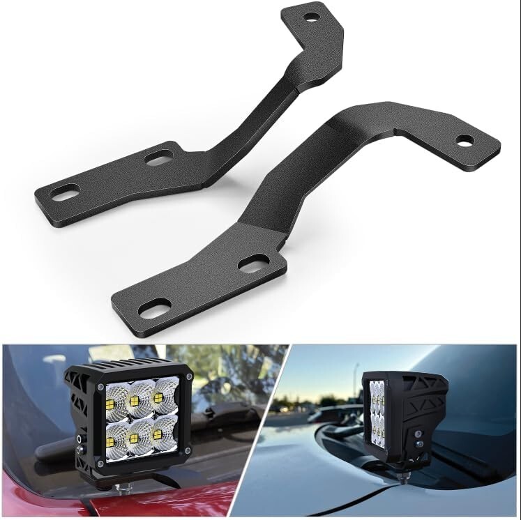 Nilight Ditch Light Brackets Hood Hinges Mount Bracket Kit for Work Light