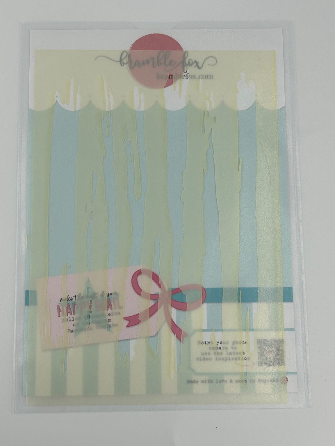 Bramble Fox Paper Craft Kit Scrapbooking Card Making Pastel Happy