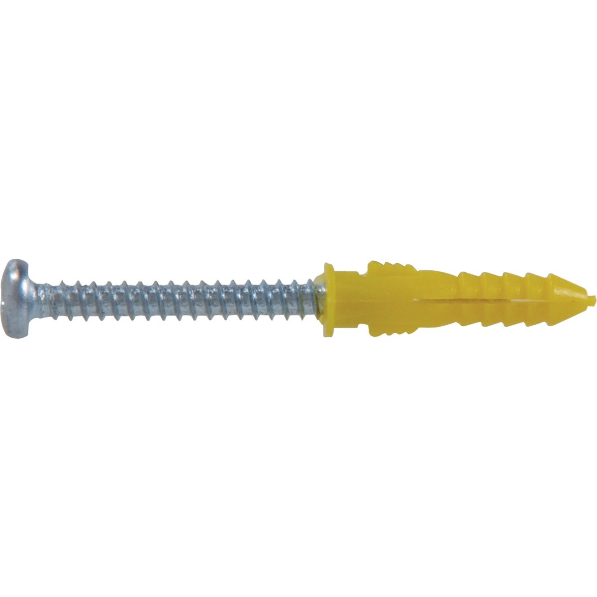Hillman #4 - #6 - #8 Thread x 7/8 In. Yellow Ribbed Plastic Anchor (75-Count)