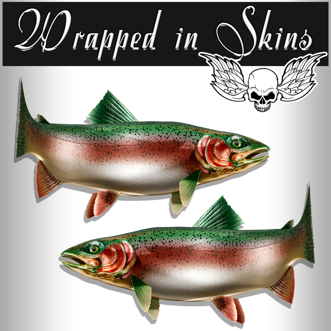 Trout Decals Fish Stickers Tackle RV Boat Truck Trailer Camping AFP094 12-15"