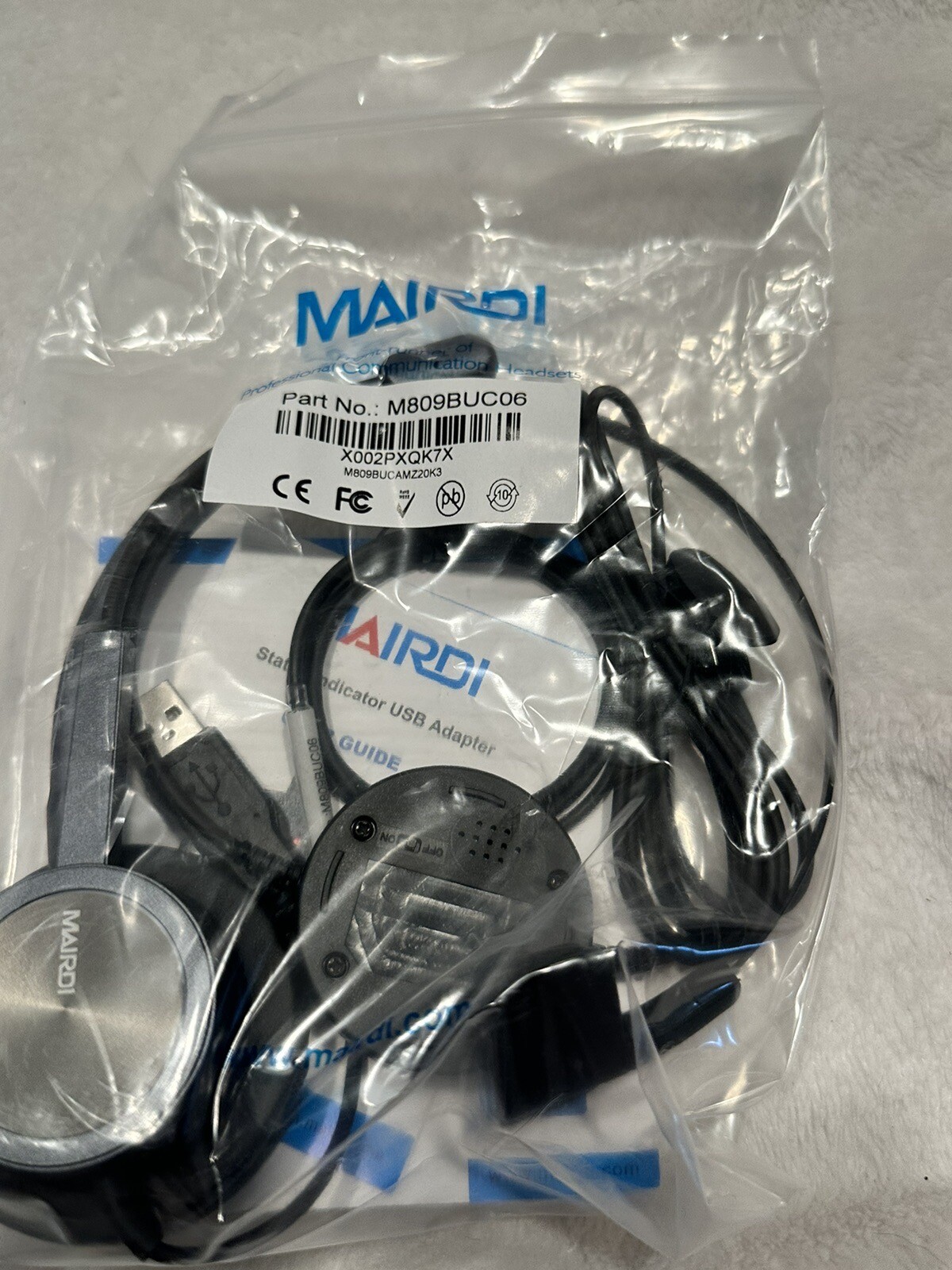 Mairdi Professional Call Center Communication Headset M809BUC06