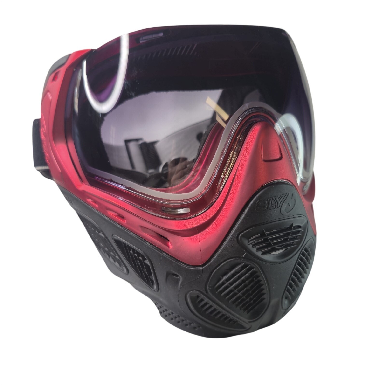 Sly Paintball Mask Profit Series Black Red with Black Lens READ