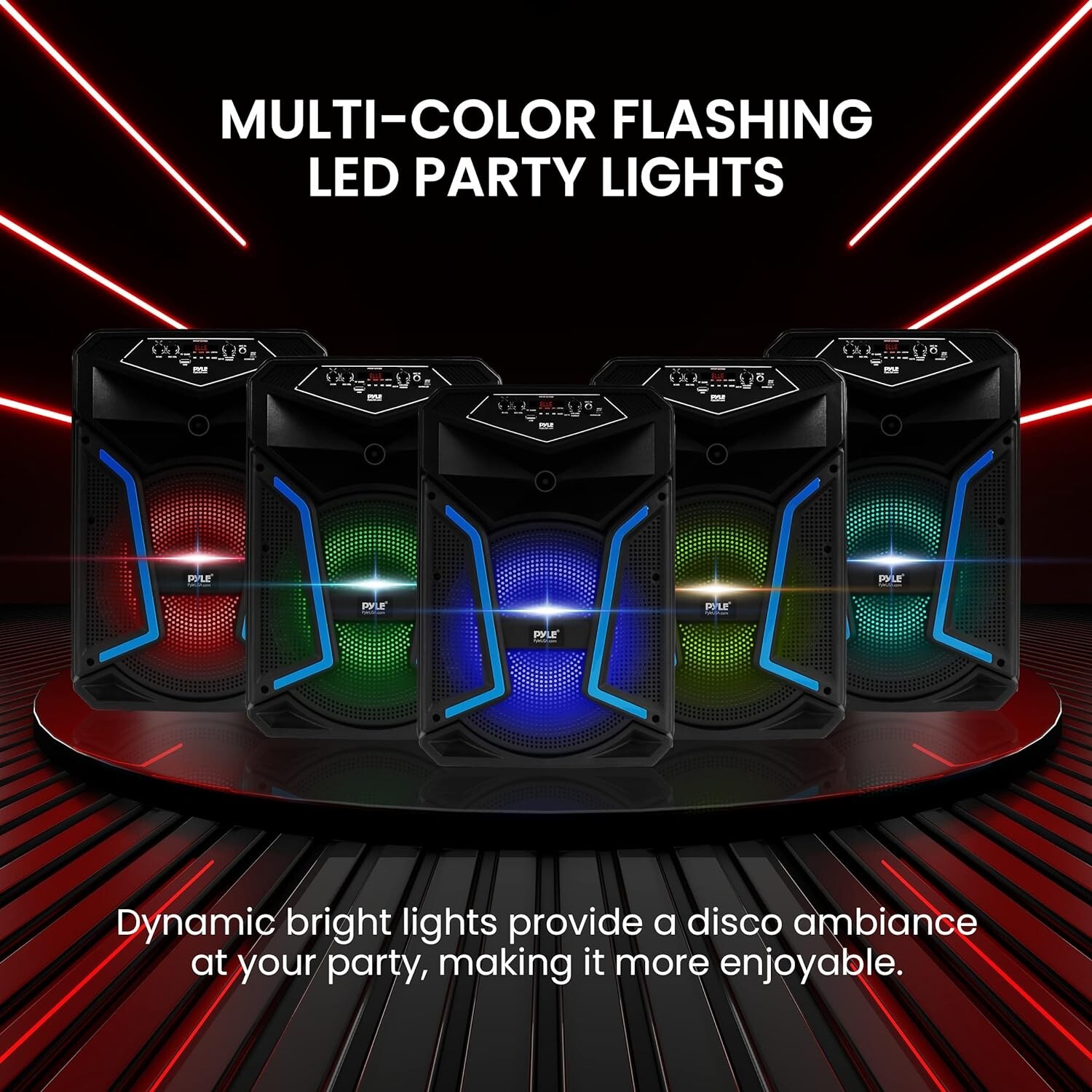 Pyle 12in Bluetooth PA Speaker System 800W Rechargeable & Durable & Stylish