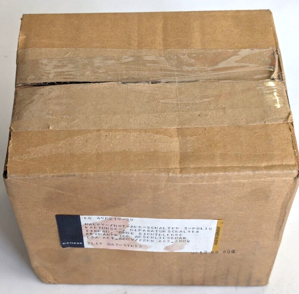 Siemens 3LC5 047-1TB53 main switch emergency stop switch NEW OVP