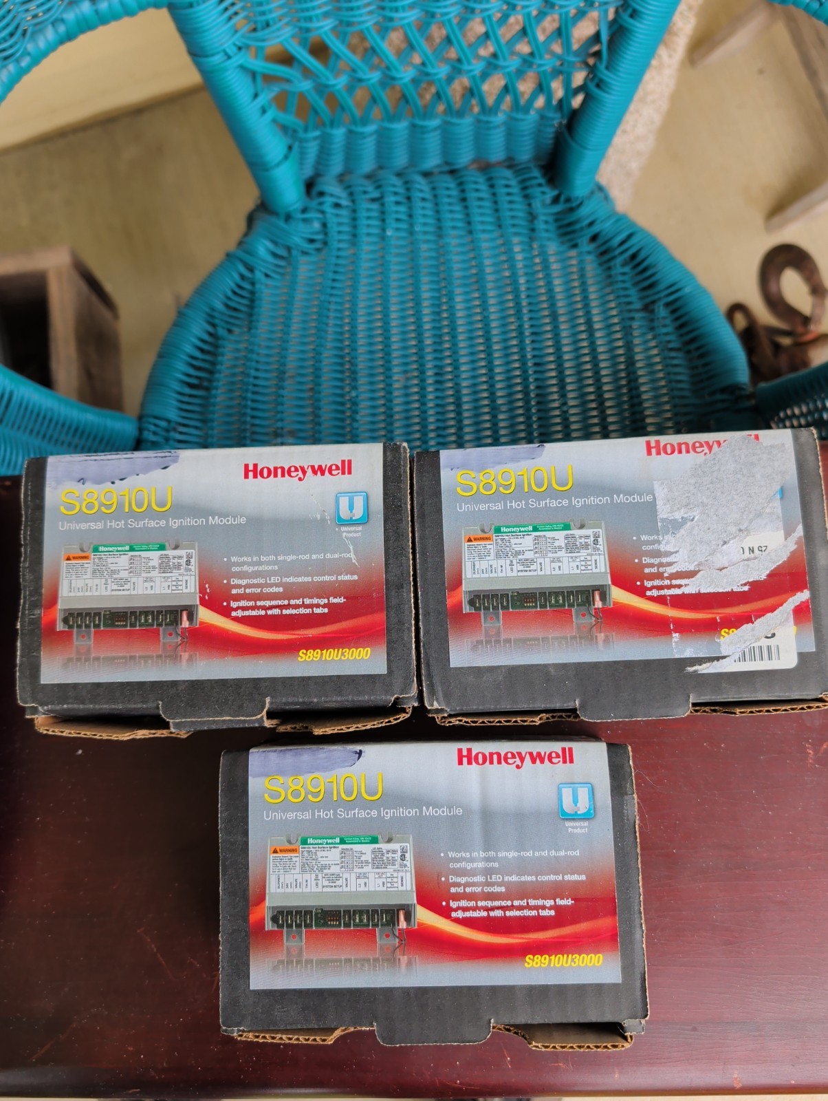 Lot 3 New Old Stock Honeywell S8910U Hot Surface Ignition Module HVAC