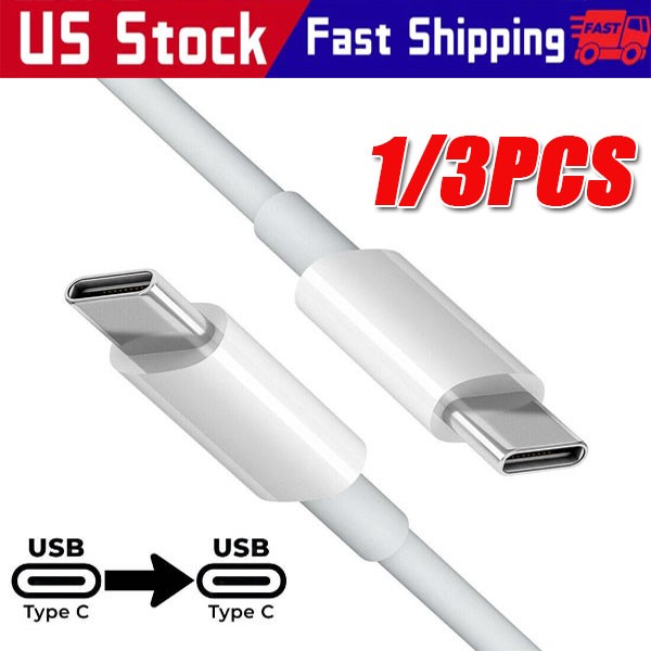 USB-C to USB C Type-C Fast Charging Data SYNC Charger Cable Cord 3/6FT