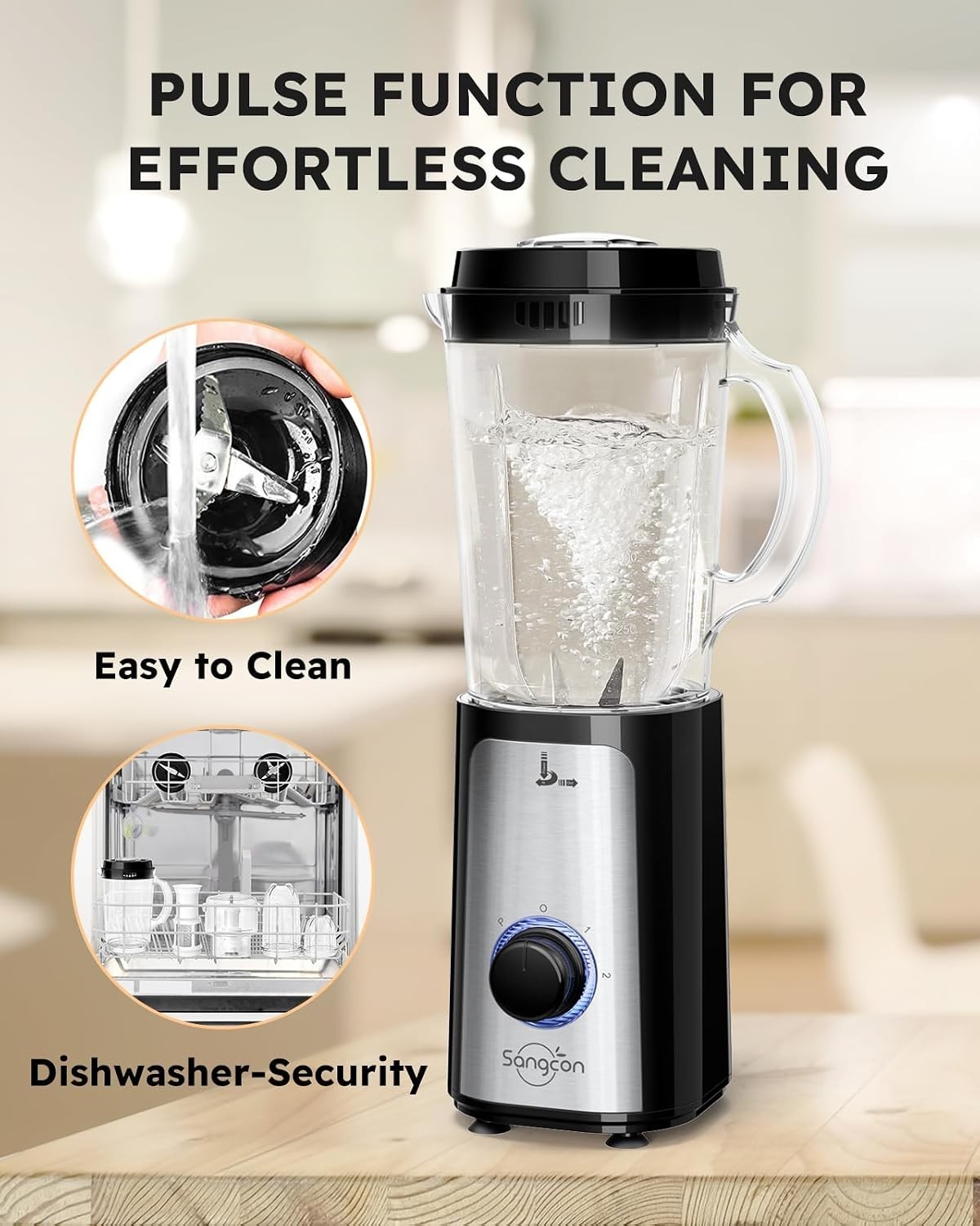 Multi Use Kitchen Blender Food Processor Combo for Smoothies and Chopping