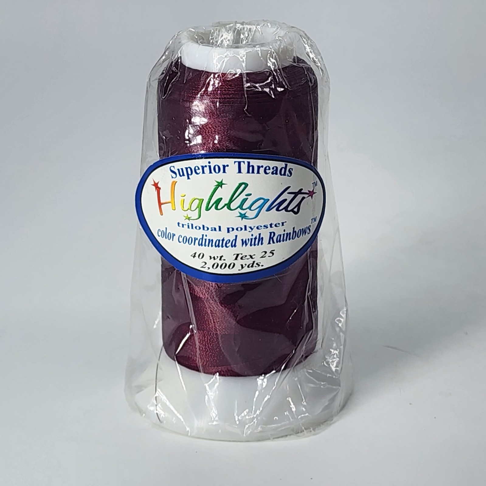 Superior Threads "Highlights" Flowering Plumb #727 40wt 2000 yds - BRAND NEW!
