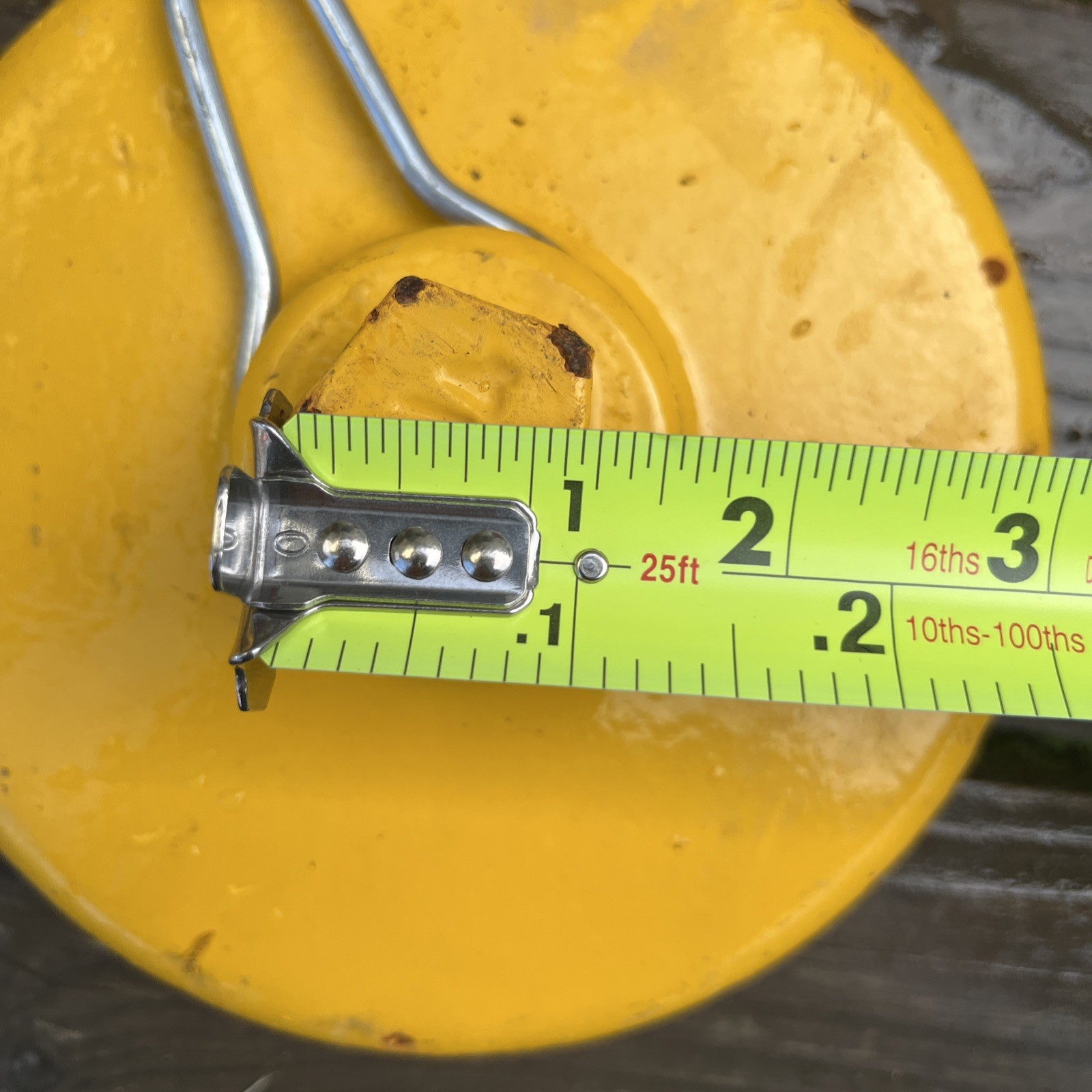 Fire Hydrant Cap With Chain Yellow Color Cast Iron NST Sold Individually
