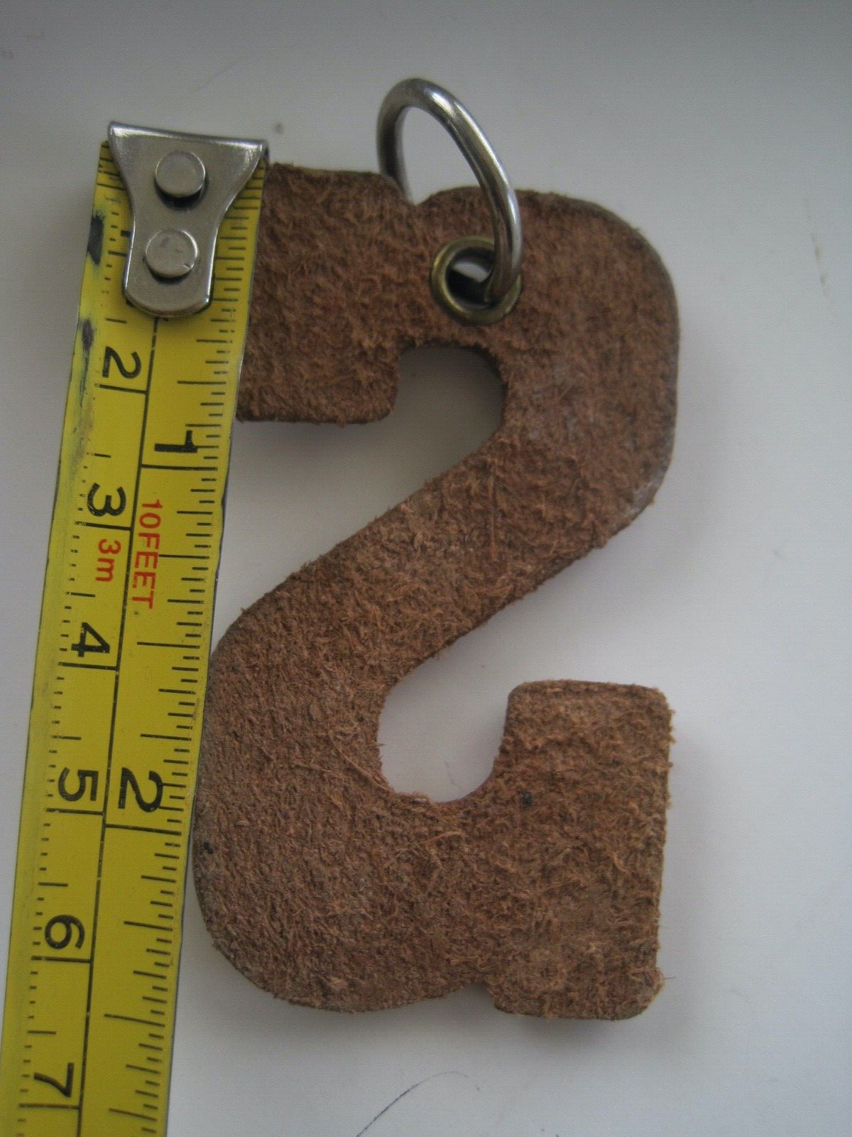 Leather S Keychain