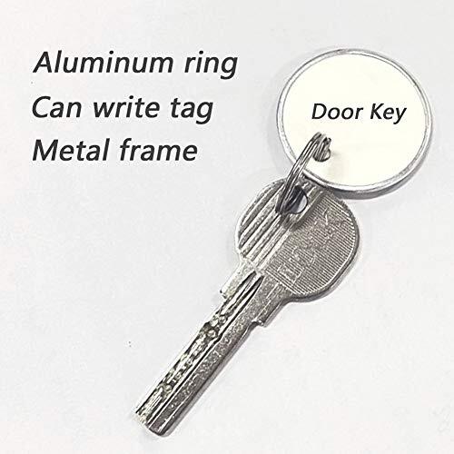 Paper Key Tags - 100 Pack Paper Key ID Label Name Tags with Split Ring, Keychain