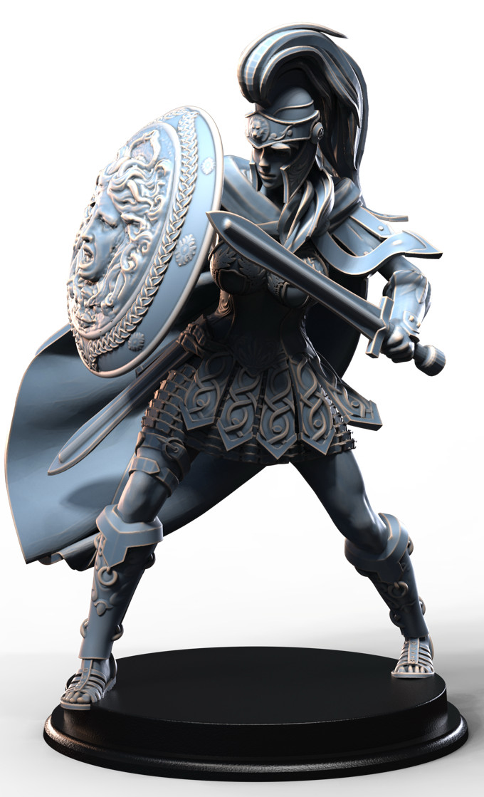 Dungeons & Dragons Playable Character - Female Human Dione -  Spartan, Warrior