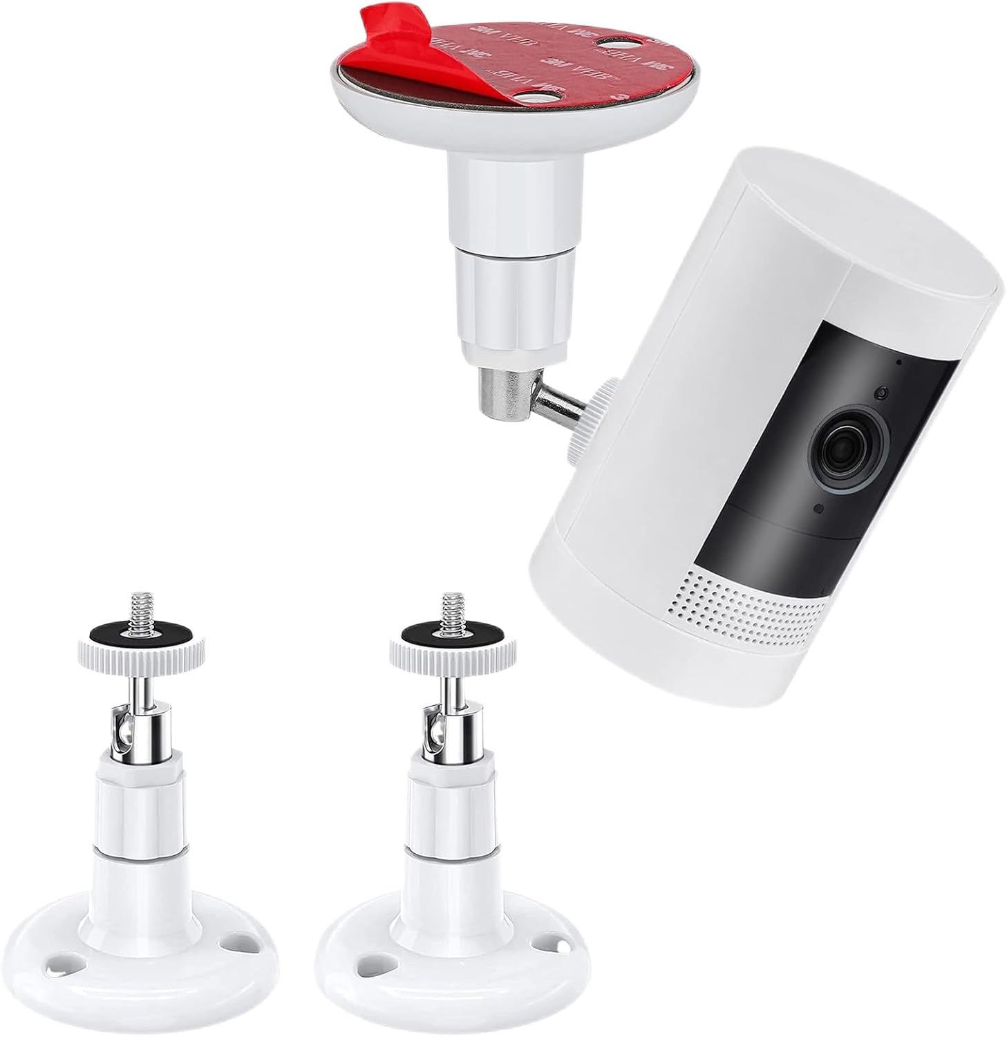 2 Pack Adjustable Ceiling Wall Mount Kit for Plug-In Ring HD Security Camera&Sti