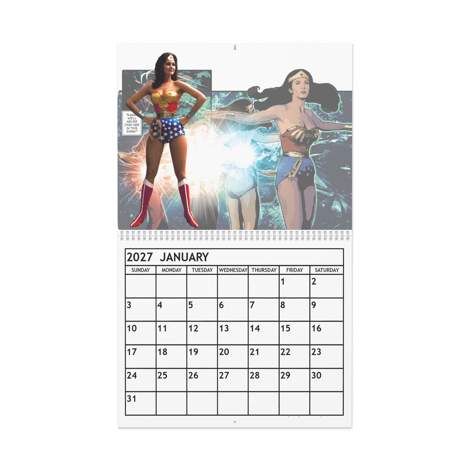 Wonder Woman Wall Calendar - 2027, Home Decor, Gifts for Superhero Fans